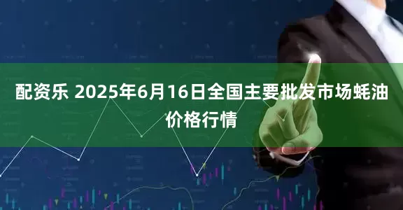 配资乐 2025年6月16日全国主要批发市场蚝油价格行情
